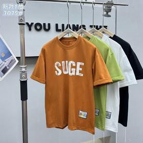 夏季新款男字母印花圆领短袖美式休闲宽松半袖上衣   YLZ-B3075*
