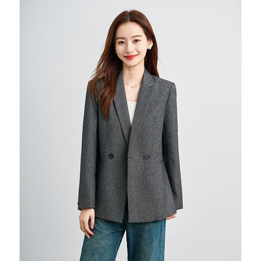 【易打理】罗蒙气质时尚女士休闲西服宽松显瘦挺阔上衣高级感西装外套 商品图6