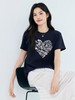 品牌订单凉感重工爱心花朵钉珠绣花短袖T恤 商品缩略图0
