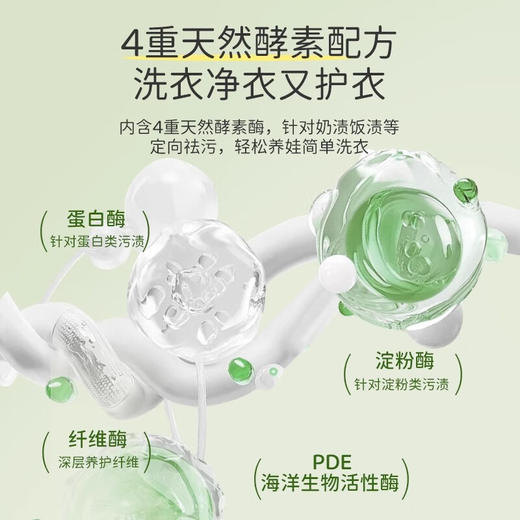 巴啦豆丁  婴儿天然酵素洗衣液  1L 商品图3