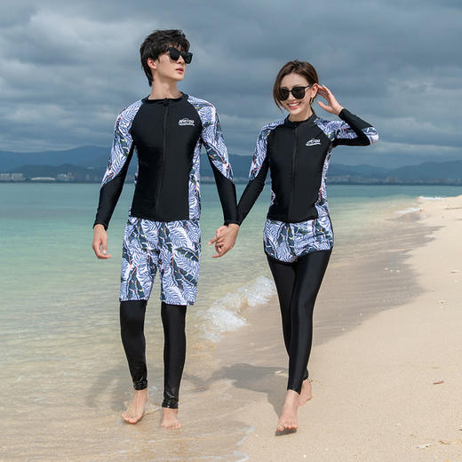 运动户外-分体日韩显瘦温泉长袖沙滩潜水服 商品图2