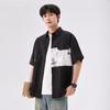 gxgjeans【爆款热卖】撞色拼接翻领男士短袖衬衫25夏款潮流百搭上衣男K&C 商品缩略图2