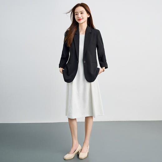 【易打理 单开叉后摆】罗蒙女士单西服舒适通勤气质百搭职业面试外套 商品图8