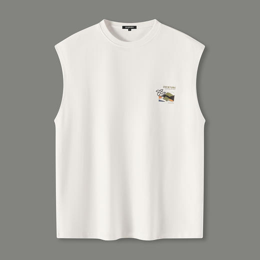 gxgjeans【100%棉】休闲户外男士无袖T恤25夏款简约百搭青少年背心K&C 商品图6