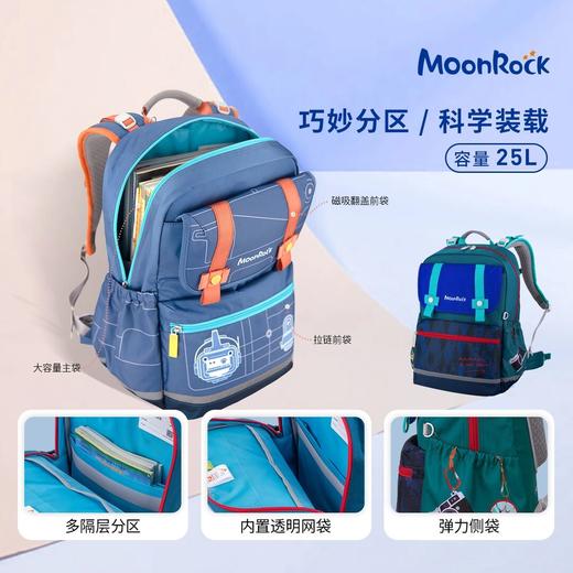【森哥优选】MoonRock/梦乐学生护脊书包1-5年级小学生减负减压可爱印花大容量 商品图4
