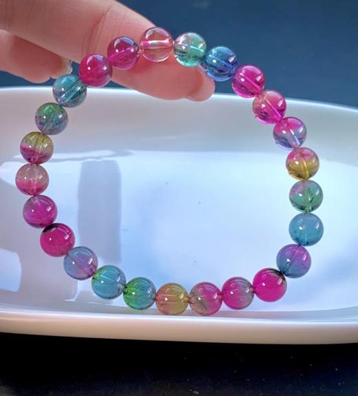 7.2mm单圈彩虹西瓜碧玺手串 商品图2