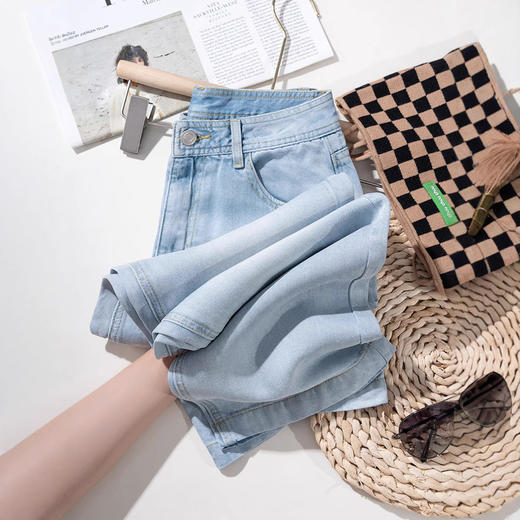 「自」全新升级【铂金会员146/天猫199/差价53】(20300)洛诗琳冰爽透气莱赛尔牛仔裤2025夏季薄款高腰显瘦直筒裤 商品图1