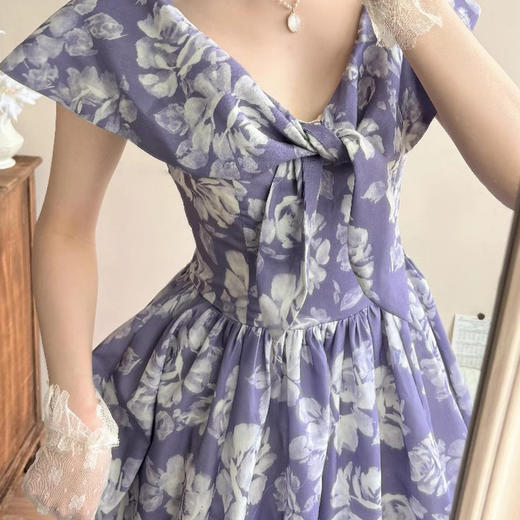 裁缝学苑AH26扭结V领飞袖连衣裙纸样裙子女装收腰大摆 商品图3