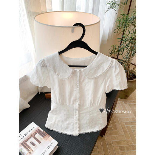 <曾小咸推荐>3.30现货秒杀 ！微信超特价！韩系娃娃领泡泡袖衬衫 日常169.99 立减80 秒杀89.99！！ 商品图1