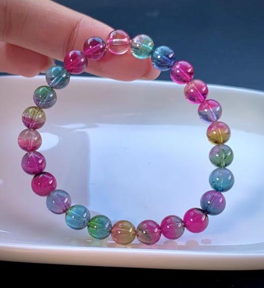 7.2mm单圈彩虹西瓜碧玺手串 商品图1