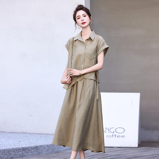 雀说新款女装时尚衬衫女设计感小众上衣半身裙两件套裙AL2562 商品图0