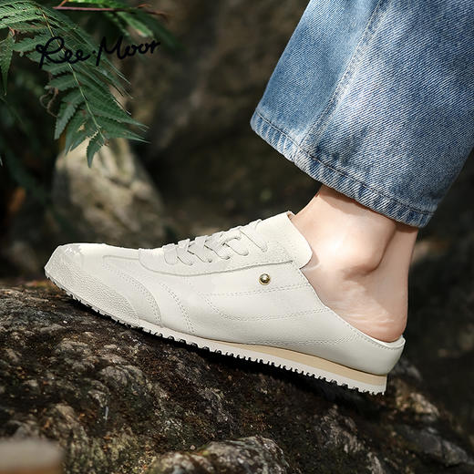 REEMOOR睿慕丨2025年春新款系带增高德训小白鞋R3Y447 商品图0