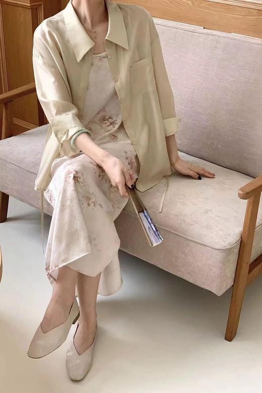 ELLA JADE 气质天丝衬衫吊带连衣裙 20717 商品图3