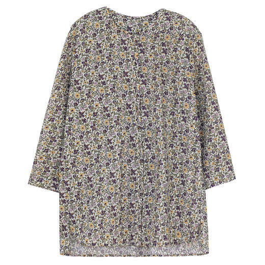 牧衣游原创印花100支进口比马棉衬衫新款通勤文艺百搭衬衣 匿雪词 商品图4