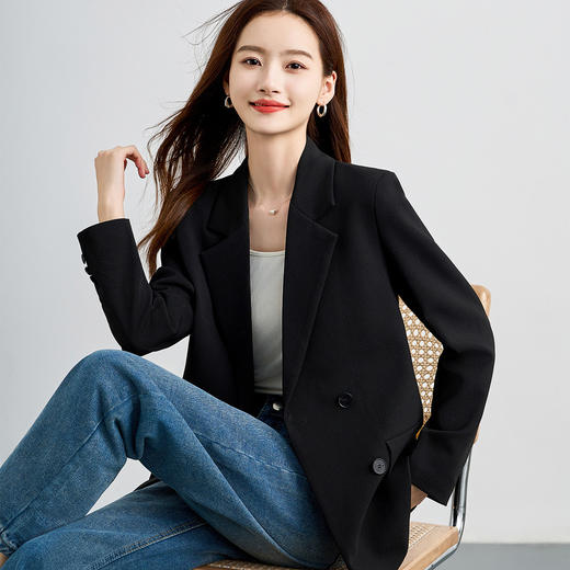 【易打理 一粒扣】罗蒙女士单件西服外套平驳领简约舒适百搭通勤女 商品图8