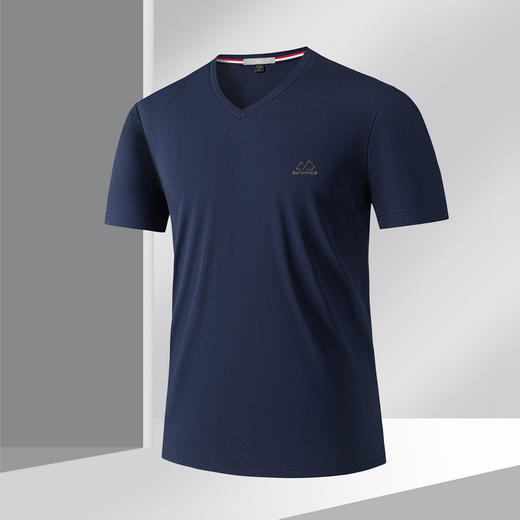 【100%纯棉】圣得西男士短袖T恤夏季新款商务休闲透气百搭T恤男 商品图3