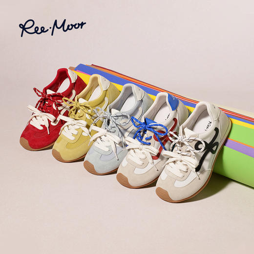 REEMOOR睿慕丨2025年新款内增高多巴胺配色德训鞋（1.5cm+4cm内增高）R3Y526 商品图0