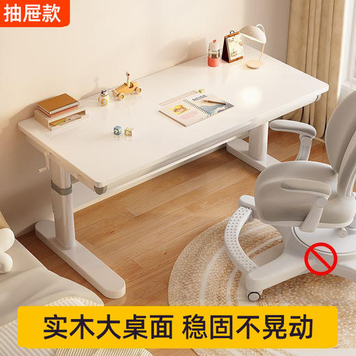 【儿童学习桌可升降洞洞板】写字桌椅套装 实木升降小学生家用书桌  商品图5
