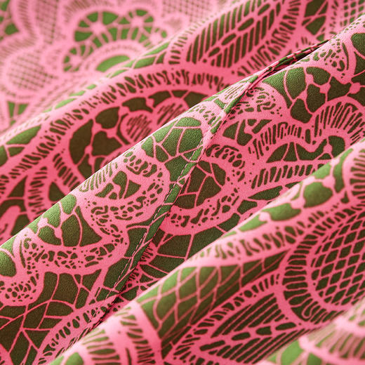 「高货wl」全新升级【铂金会员293/天猫399/差价106】(15858)洛诗琳时尚复古印花连衣裙2025夏季设计感收腰显瘦裙子 商品图3