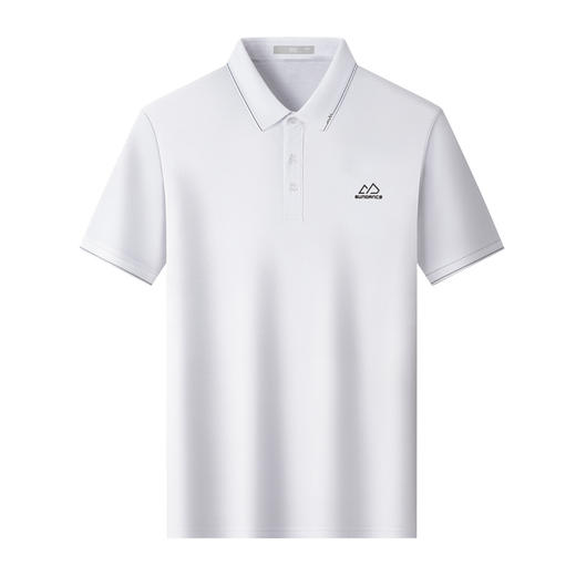 圣得西撞色翻领polo衫男2025春季新款亲肤柔软纯色易搭长袖t恤 商品图8