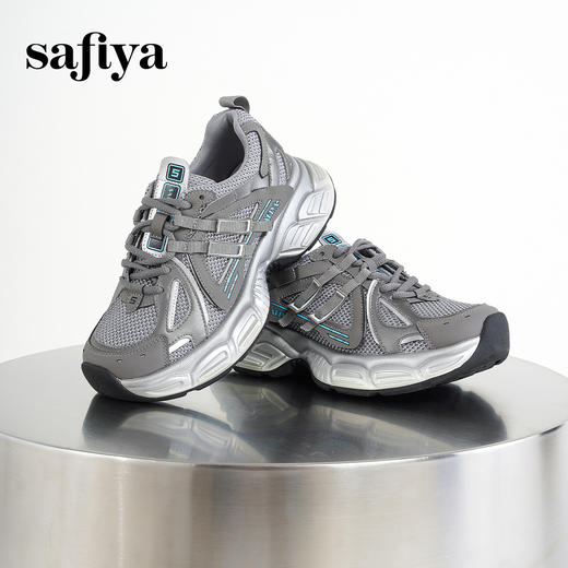 Safiya/索菲娅2025潮流机能透气显脚小百搭运动厚底增高老爹鞋SFD3112177 商品图2