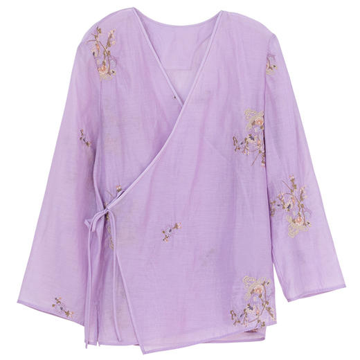 牧衣游原创 丝棉匹绣短外套轻薄复古文艺休闲百搭防晒开衫 栖芯 商品图4