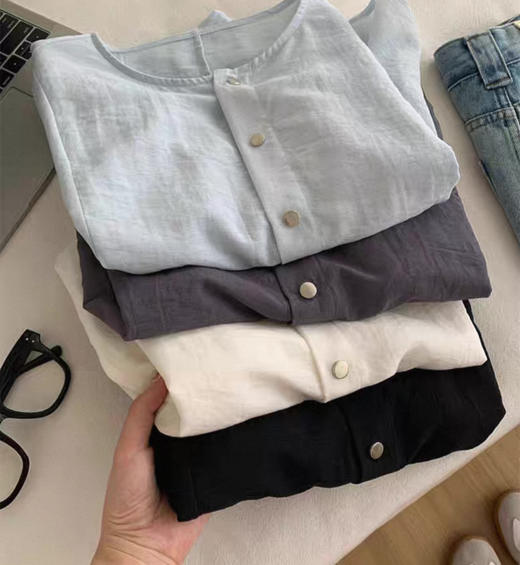 老米优品🎈3-5天！夏日松弛感，这件亚麻开衫说了算 ！ 「氧气感」亚麻开衫🌿CY250701A 下架 商品图4