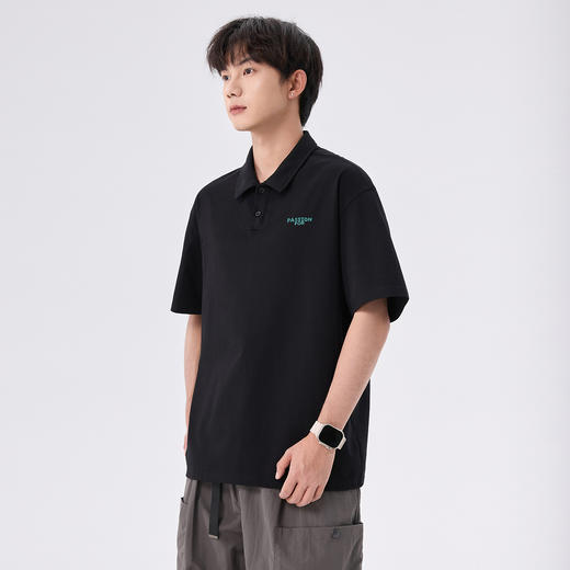 gxgjeans男士短袖POLO衫2025夏款时尚百搭凉感吸湿速干青少年T恤K&C 商品图1