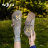 预售|Safiya/索菲娅2025时尚烫钻绣花百搭复古外穿包头休闲勃肯拖鞋SFD3110083 商品缩略图4