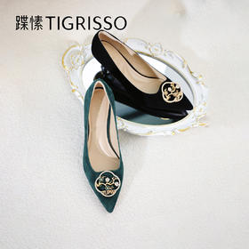 【云粉节】 BF楼蹀愫喜上梅梢蹀愫2025年秋季新款新中式单鞋5.5细跟高跟鞋吊牌价1598活动价1019