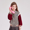 笛莎Deesha 童装女童外套2025秋新款女童撞色学院风棒球外套 商品缩略图3