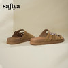 Safiya/索菲娅2025时尚水钻一字带百搭外穿休闲平底复古拖鞋SFD2110416 商品缩略图1