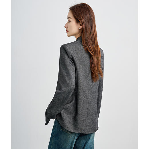 【易打理】罗蒙气质时尚女士休闲西服宽松显瘦挺阔上衣高级感西装外套 商品图8