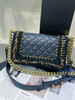 Chanel Leboy 小号 羊皮毛呢边 黑金 斜挎包 商品缩略图1