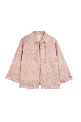 凯喜雅 凤穿牡丹中式立领外套