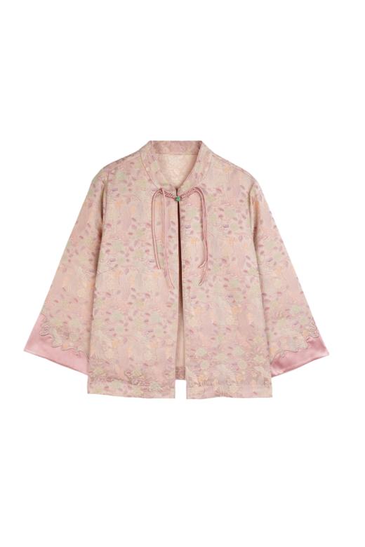 凯喜雅 凤穿牡丹中式立领外套 商品图0