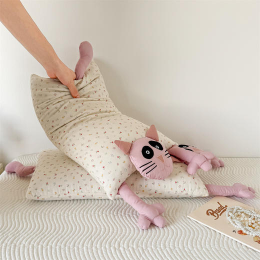 A类全棉纯荞麦枕 可爱猫咪清凉不闷热护枕 商品图6