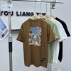美式潮牌卡通彩绘小熊刺绣短袖T恤男士夏季半袖圆领上衣   YLZ-A1012 商品缩略图1