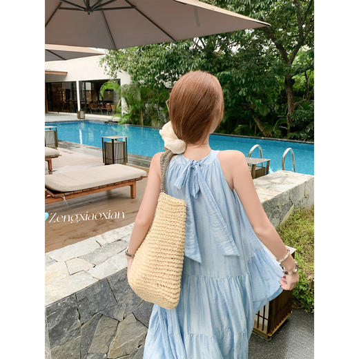 【折后再享2件88折】现货秒杀！微信打折价！挂脖连衣裙法式气质 日常219.99 立减90 秒杀129.99！ 商品图4