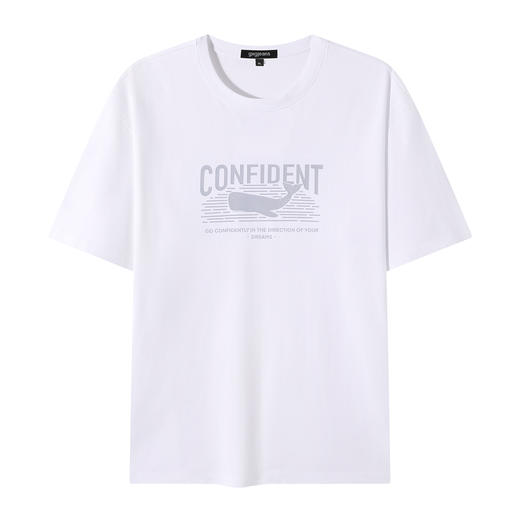 gxgjeans2025夏款【重磅100%棉】男士短袖舒适透气简约百搭男T恤K&C 商品图4