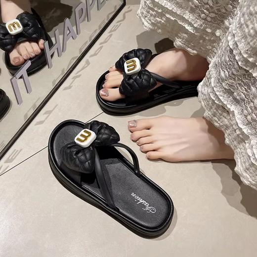 度假风满满~【蝴蝶增高拖鞋！百搭轻便！】少女心蝴蝶增高外穿拖鞋 防滑舒适沙滩 日常百搭约会轻便 一字拖女生-QQ 商品图1