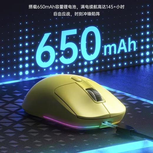 宏慕三模鼠标 原相PAW3104芯片有线蓝牙2.4G连接办公电竞游戏鼠标笔记本台式电脑网吧通用 商品图3