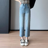 显瘦显高！版型绝了！2025四面弹中高腰牛仔直筒九分裤女款！ 商品缩略图6