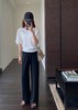 含真丝铜氨丝莫代尔酷夏解暑高腰垂顺一片式流畅显瘦直流裤 商品缩略图7