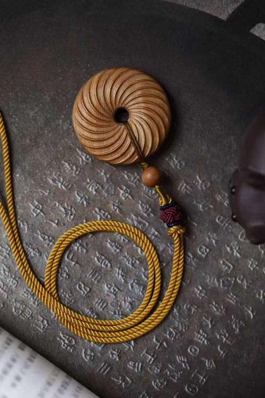 漩涡纹平安扣°老山檀香挂链 商品图4