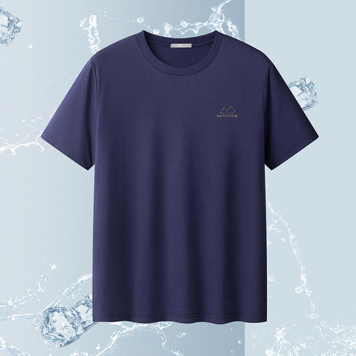 圣得西男士T恤2025年夏季新款通勤休闲居家百搭纯色圆领短袖上衣 商品图3