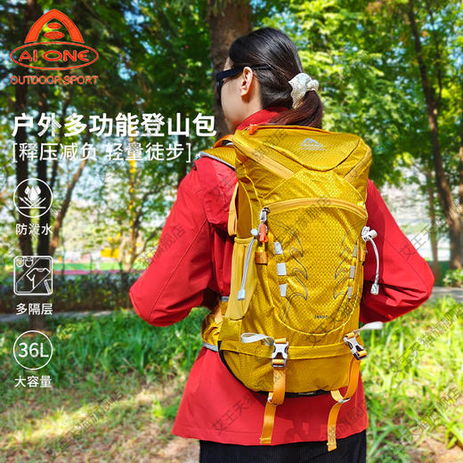 【超级秒杀！】艾王户外徒步登山包大容量36升超轻双肩包耐磨防泼水男女旅行背包 商品图0