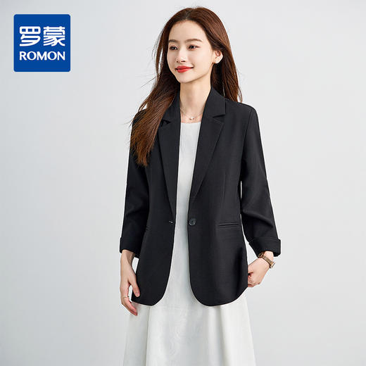 【易打理 单开叉后摆】罗蒙女士单西服舒适通勤气质百搭职业面试外套 商品图0