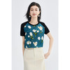 剩S/M/L/XL 米思阳2025夏新品百搭休闲风印花真丝T恤宽松舒适上衣女3838 商品缩略图3