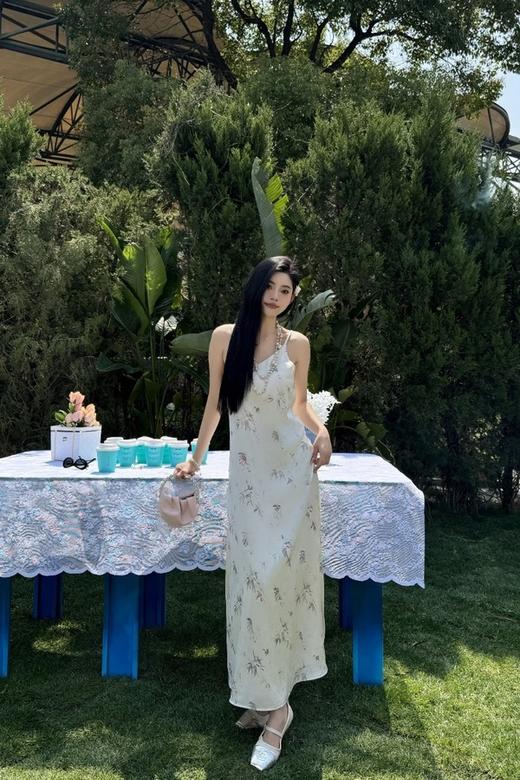 SUMMER & SAGE 盐系竹子印花吊带连衣裙 20555 商品图2